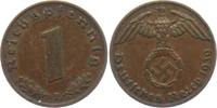 Drittes Reich 1 Reichspfennig 1 Reichspfennig - mit Hakenkreuz -