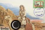 Jordanien 25 Fils auf Numisbrief Numisbrief Jordanien - Kamel - Petra - Khazne al-Firaun -