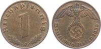 Drittes Reich 1 Reichspfennig 1 Reichspfennig - mit Hakenkreuz -