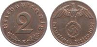 Drittes Reich 2 Reichspfennig 2 Reichspfennig - mit Hakenkreuz -