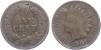 USA 1901 1 Cent - Indianerkopf - Indian Head TB-TTB