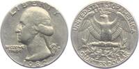 USA 1/4 Dollar - Quarter 1982 D Quarter - Washington (1932 - 1998) TTB