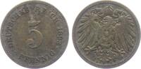 Kaiserreich 5 Cents 5 Pfennig - großer Adler -