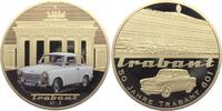 DDR - Zwickau Medaille 50 Jahre Trabant 601 - Trabbi 601 S vor Brandenburger Tor - Sachsenringwerk -