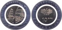 Deutschland - BRD 10 Euro BRD - 2021 A - Auf dem Wasser - Surfer - 10 Euro - mit blau Niob veredelt - bfr. -