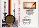 DDR 10 Mark auf Numisbrief Deutschland - Die ersten 25 Jahre -