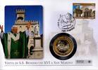 San Marino Medaille auf Numisbrief Numisbrief - San Marino - Papst Benedikt XVI. in San Marino -