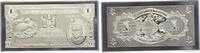 Deutschland Silberbarren ohne Jahr Replik einer Neuseeland Banknote 1 Pfund (1934) in Barrenform FB