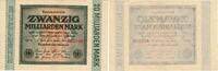 Weimarer Republik 20.000.000 Mark Inflation - Weimarer Republik - 1923 - 20.000.000 Mark - 6stell. - Hakensterne -