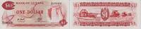 Guyana 1 Dollar Banknote - Guyana - 1992 - 1 Dollar - Kaieteur Falls - Reisernte - Polder -