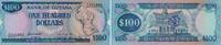 Guyana 100 Dollars Banknote - Guyana - 1989 - 100 Dollars - Landkarte - Kirche - Gebäude -