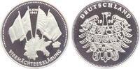 Deutschland - BRD Silbermedaille Vermächteerklärung 5. Juni 1945 - Flaggen - mit Echtheitszertifikat -