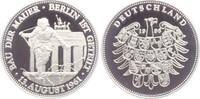 Deutschland - BRD Silbermedaille Bau der Mauer 13.8.1961 - Berlin ist geteilt - mit Echtheitszertifikat -