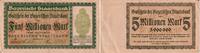 Bayern 5 Millionen Mark Banknote - Bayerische Staatsbank München - 5 Millionen Mark - Serie B -
