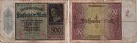 Weimarer Republik 500 Mark Banknote - Deutschland - Inflation - 1922 - 500 Mark - Serie A/B -
