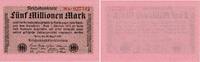Weimarer Republik 5 Millionen Mark Banknote - Deutschland - 5 Millionen Mark - Kennr. rot - 6-stellig -