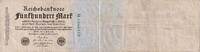 Weimarer Republik 500 Mark Banknote - Deutschland - Inflation - 500 Mark - Serie M - Kennnr. 7-stellig grün -