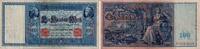 Deutsches Reich 100 Mark Banknote - 1909 - 100 Mark - rotes Siegel - Kennnr. rot 7-stellig Serie C -