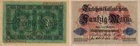 Deutsches Reich 50 Mark Banknote - Deutschland - 1914 - 50 Mark - Serie J - 7-stellig - rot -