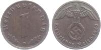Drittes Reich 1 Reichspfennig 1 Reichspfennig - mit Hakenkreuz -