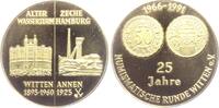 Medaille 1991 Bergbau - Witten - Annen - Zeche Hamburg - Alter Wasserturm prägefrisch - pfr.