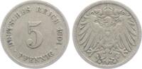 Kaiserreich 5 Pfennig 5 Pfennig - großer Adler -