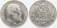 Württemberg - Kaiserreich 3 Mark König Wilhelm II. von Württemberg -
