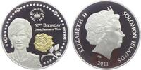 Salomon Inseln 1 Dollar 50. Geburtstag von Lady Diana mit Zertifikat (beschrieben) -