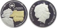 Salomon Inseln 1 Dollar 85. Geburtstag von Queen Elisabeth II. - mit Zertifikat (beschrieben) -