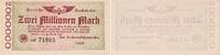 Weimarer Republik 1923 Banknote - Deutsche Reichsbahn Berlin - 2 Millionen Mark - Serie A SPL