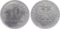 Ersatzmünzen des 1. Weltkrieges 1916 F 10 Pfennig - mit Perlkreis TTB-SUP