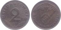 Drittes Reich 2 Reichspfennig 2 Reichspfennig - mit Hakenkreuz -
