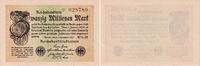Inflation 20 Millionen Mark Banknote - 20 Millionen Mark - 1923 - Kn-Nr. braun 6-stellig - Serie WH-15 -