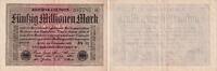 Inflation 50 Millionen Mark Banknote - 50 Millionen Mark - 1923 - Kn-Nr. grün 6-stellig - Serie BW-33 -