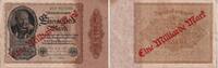 Inflation 1 Milliade Mark Banknote - 1 Milliade Mark - 1922 - Kn-Nr. grün 6-stellig - Serie 20 F -