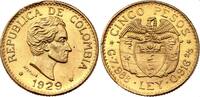 Kolumbien - Colombia 5 Pesos Simon Bolivar (1783-1830) -