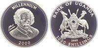 Uganda 1000 Shillings Millennium 2000 - Albert Einstein - Physik - Nobelpreis -