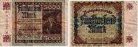 Weimarer Republik 5000 Mark Banknote - 5000 Mark - 1922 - Kn-Nr. braun 6-stellig - Serie K-Y -