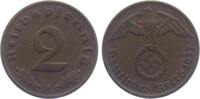 Drittes Reich 2 Reichspfennig 2 Reichspfennig - mit Hakenkreuz -