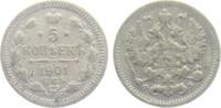 Russland 5 Kopeken Zar Nikolaus II. (1894-1917) -