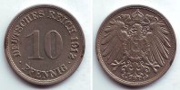 Kaiserreich 10 Pfennig Kursmünze - großer Adler -
