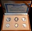 2250 Pesos 1985 Fußball-WM Mexico 1986 - Gold-Set (6 Münzen) FB / FDC