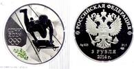 Russland 3 Rubel Olympische Spiele Sotchi 2014 - Skeletton -