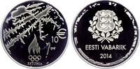 Estland 10 Euro Olympische Spiele Sotchi 2014 - Olympisches Feuer -