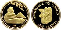 Kongo 1500 Francs 1/25 Unze Goldmünze - Sphinx -