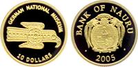 Nauru 10 Dollar 1/25 Unze Goldmünze - Germanisches Museum -
