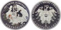 Deutschland - BRD Silbermedaille Grimms Märchen - Dornröschen mit Echtheitszertifikat -