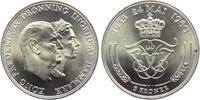 Dänemark 5 Kroner - Kronen Silberhochzeit König Frederik IX. und Ingrid -