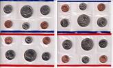 USA 2 x KMS 1 Cnet - 1/2 Dollar KMS D+P (rot & blau) mit Spezifikationsblatt und Umschlag -