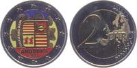 Andorra 2 Euro farbig Wappen Andorras - farbig -